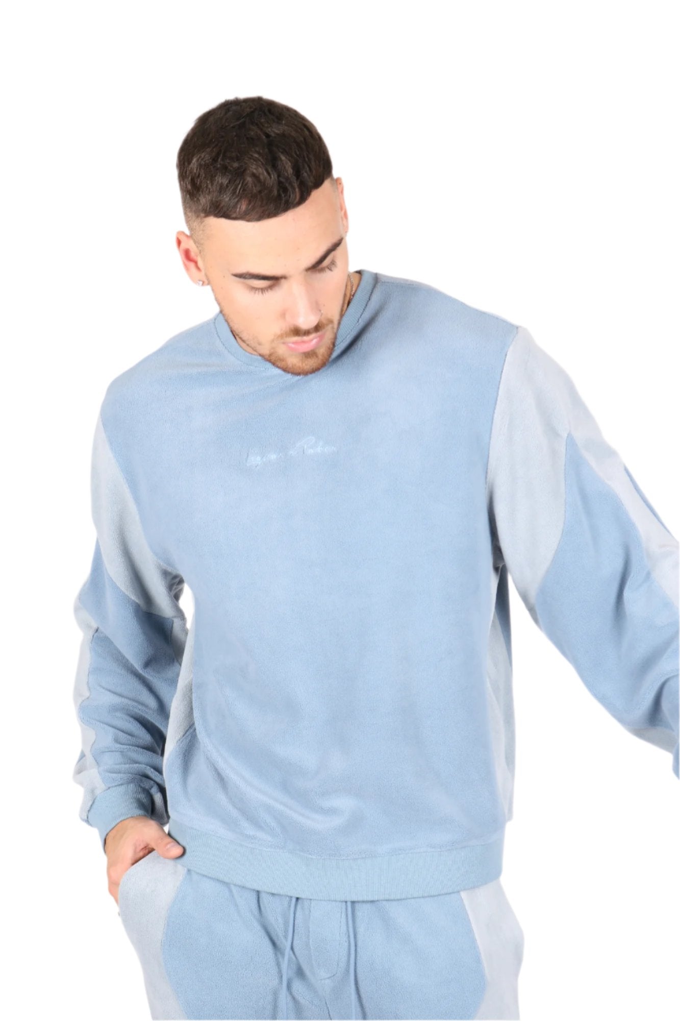 Light Blue Polar Fleece Sweatshirt