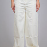 Cairo Wide Leg Jeans in Ecru Denim