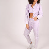 Outta Limits oversized utility denim jacket in lilac acid wash - Liquor N Poker LIQUOR N POKER