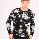 Tie Dye Jumper in Black - Liquor N Poker LIQUOR N POKER