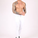 Logan stretch skinny jeans in white with all over distressing - Liquor N Poker LIQUOR N POKER