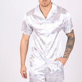 Retro Aztec Pastel Satin Shirt