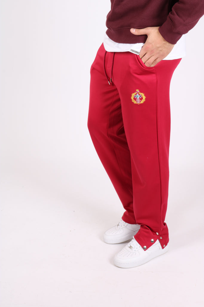 Burgundy Straight Leg Golf Joggers