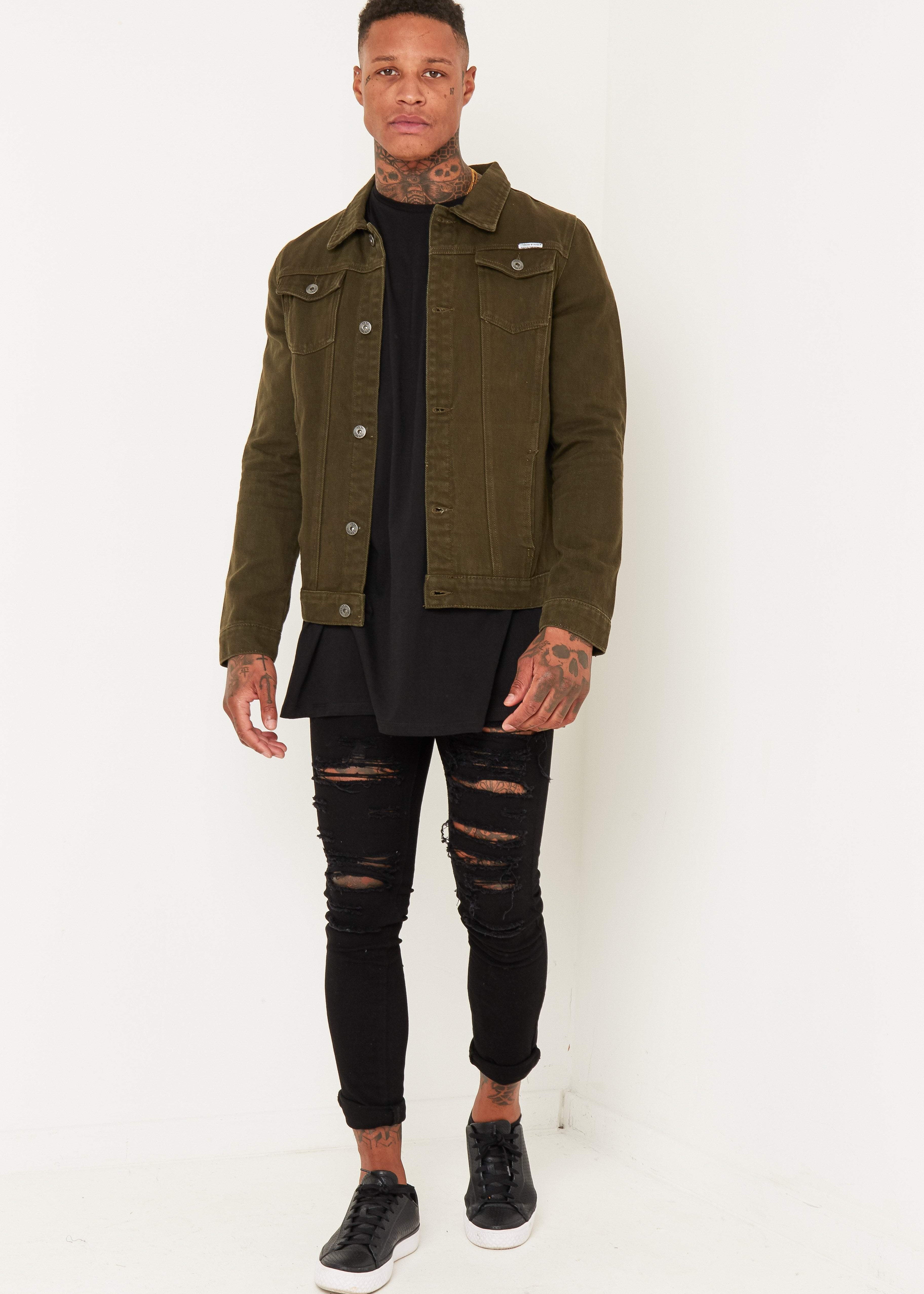 Norton Denim Jacket In Khaki - Liquor N Poker LIQUOR N POKER