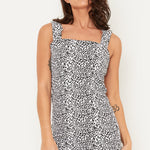 LEOPARD MINI DENIM DRESS - Liquor N Poker LIQUOR N POKER