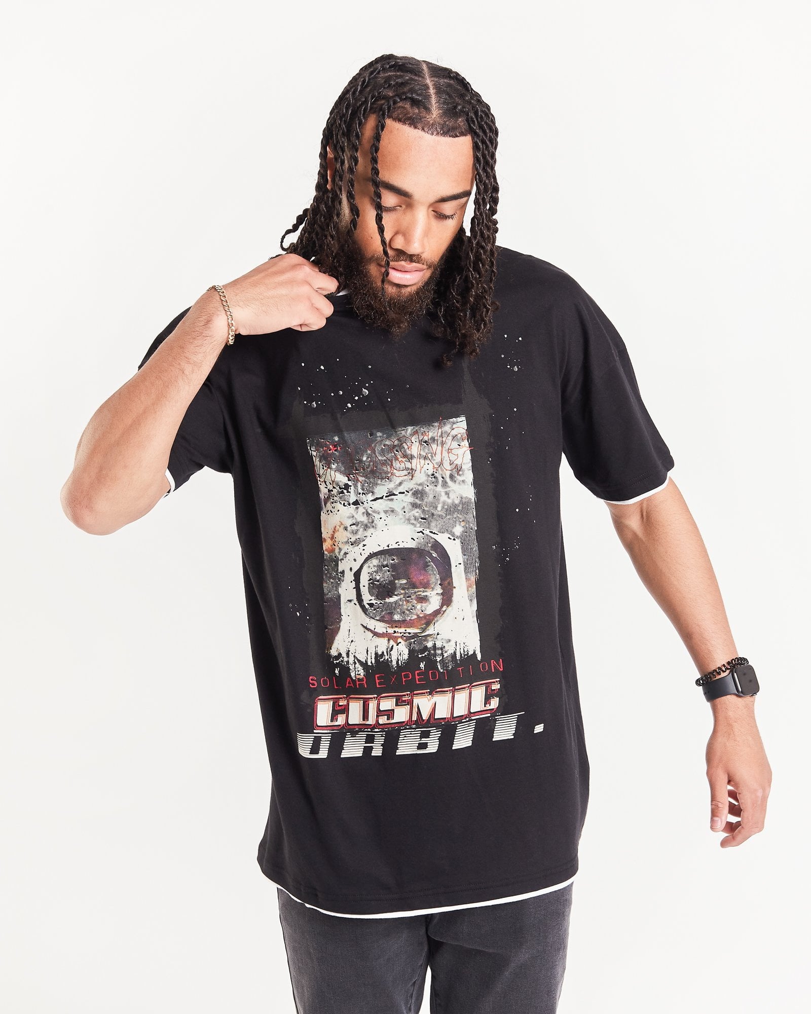 Oversized cosmic space t shirt