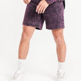 Pink Acid Wash Relaxed Denim Shorts
