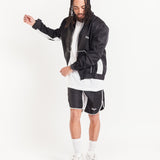 Varsity Black & White Nylon Shorts