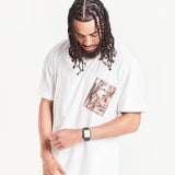 Illustrated Faces Oversized T Shirt With Canvas Patch