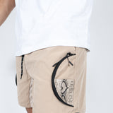 Nylon Desert Shorts With Snake Print Detail