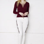 Shawnee Low Rise Skinny Jeans With Festival Aztec Embroidery - Liquor N Poker LIQUOR N POKER