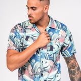 Havanna Club Tennis Print Revere Shirt
