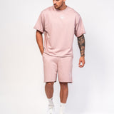 Soft Pink Relaxed Fit Jersey Shorts