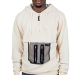 Alaska Borg Hoody With Mesh Pocket In Light Cream - Liquor n Poker