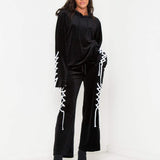 Albany Cropped Trouser With Eyelet - Liquor n Poker