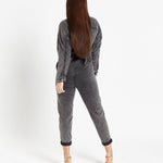 All The Feels - Denim Boilersuit In Acid Wash Black - Liquor n Poker