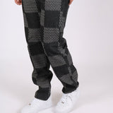 Black & Grey Check Straight Leg Denim Jeans - Liquor n Poker