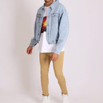 Bowie Oversized Vintage Denim Jacket With Elasticated Waist Band - Liquor n Poker