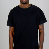 Bowie Vintage Washed Oversized Black T-Shirt - Liquor n Poker