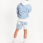 Contrast Panel Slim Fit Denim Shorts - Liquor n Poker