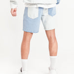 Contrast Panel Slim Fit Denim Shorts - Liquor n Poker