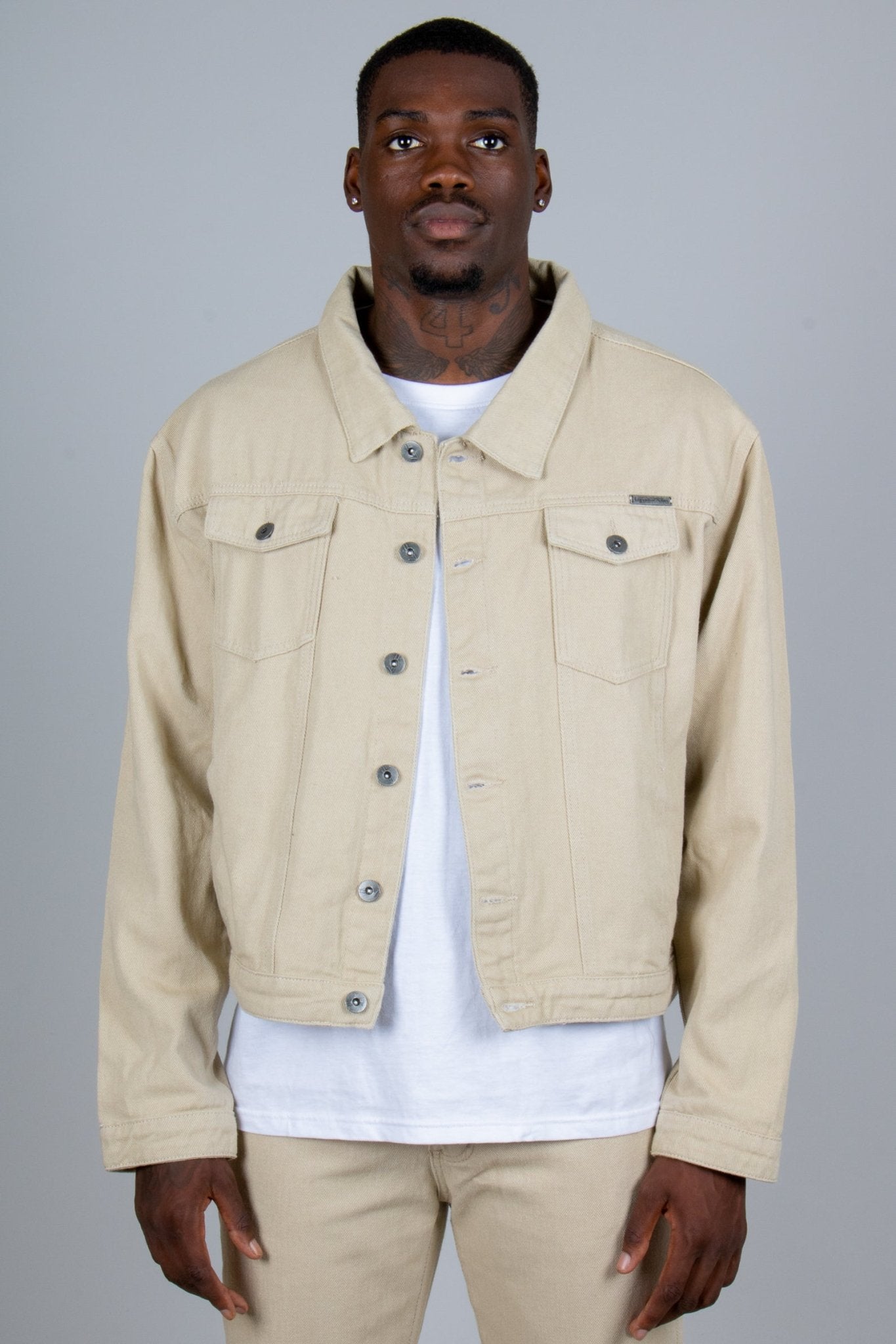 Ecru Oversized Trucker Denim Jacket - Liquor n Poker