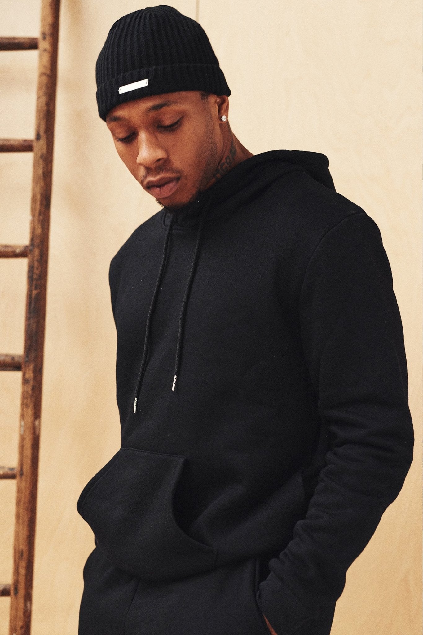 Essential Hoodie In Black - Liquor n Poker