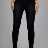 High Rise Skinny Jeans In Black - Organic Cotton And Recycled Fabric - Liquor n Poker