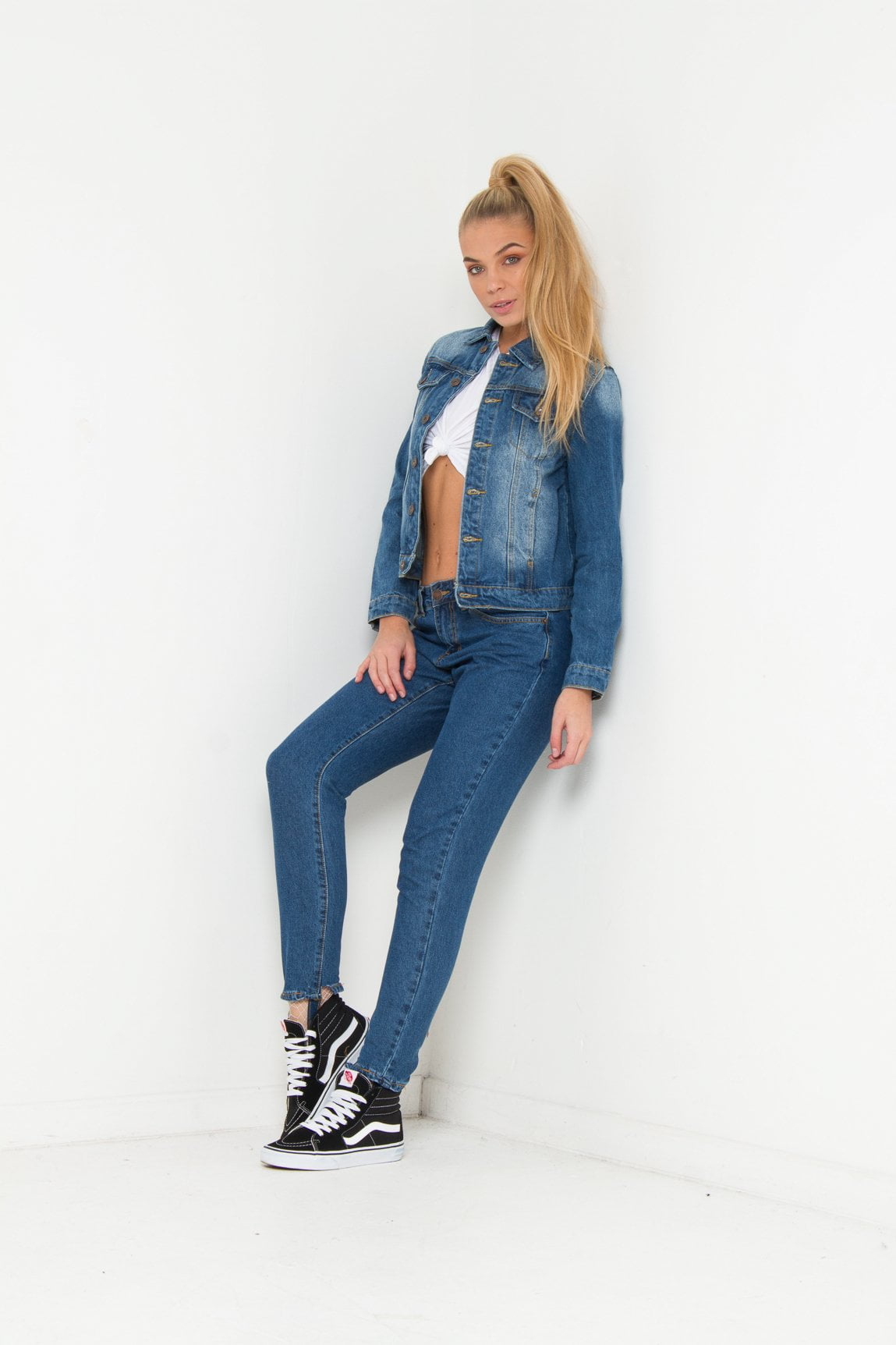 Liquor N Poker Delaware Fitted Denim Jacket In Indigo - Liquor n Poker