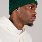 Liquor N Poker - Fisherman Beanie In Hat In Khaki With Metal Brand Plaque - Liquor n Poker