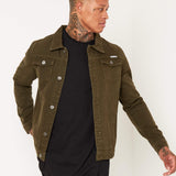 Liquor N Poker Norton Denim Jacket In Khaki - Liquor n Poker
