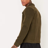 Liquor N Poker Norton Denim Jacket In Khaki - Liquor n Poker