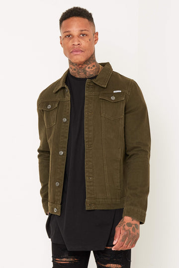 Norton Denim Jacket In Khaki
