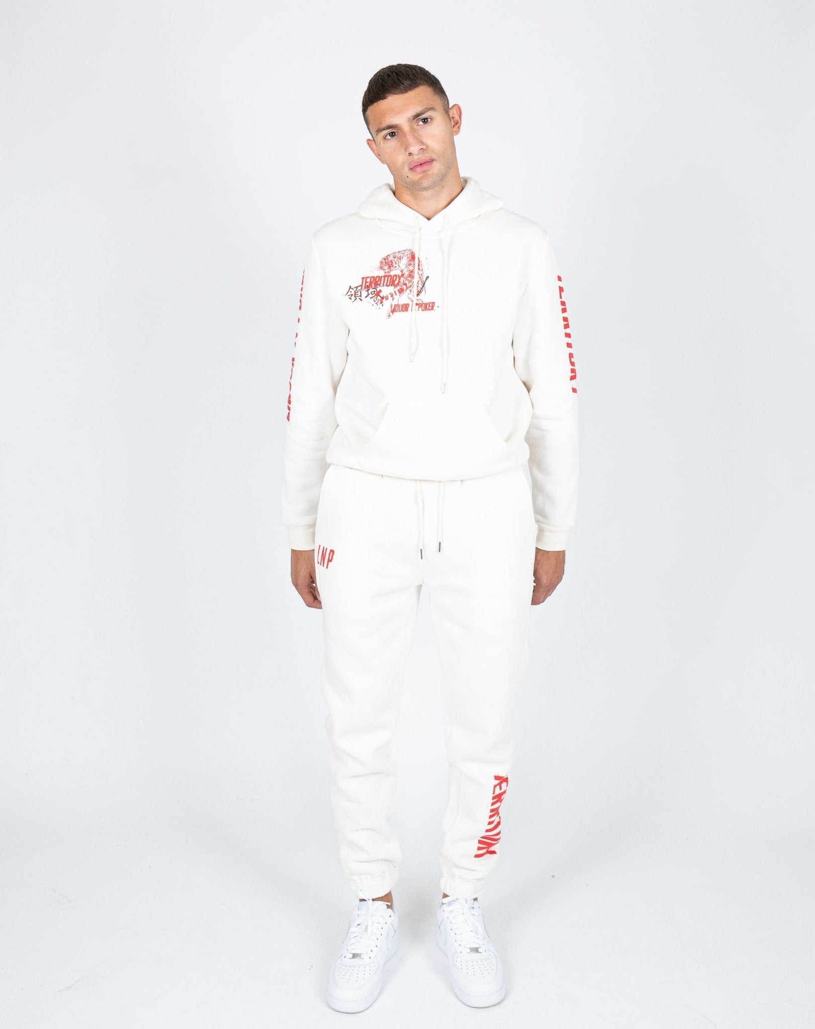 Liquor N Poker - Unisex Territory Tiger Hoodie In Off White - Liquor n Poker