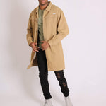 Longline Worker Shacket In Tan - Liquor n Poker