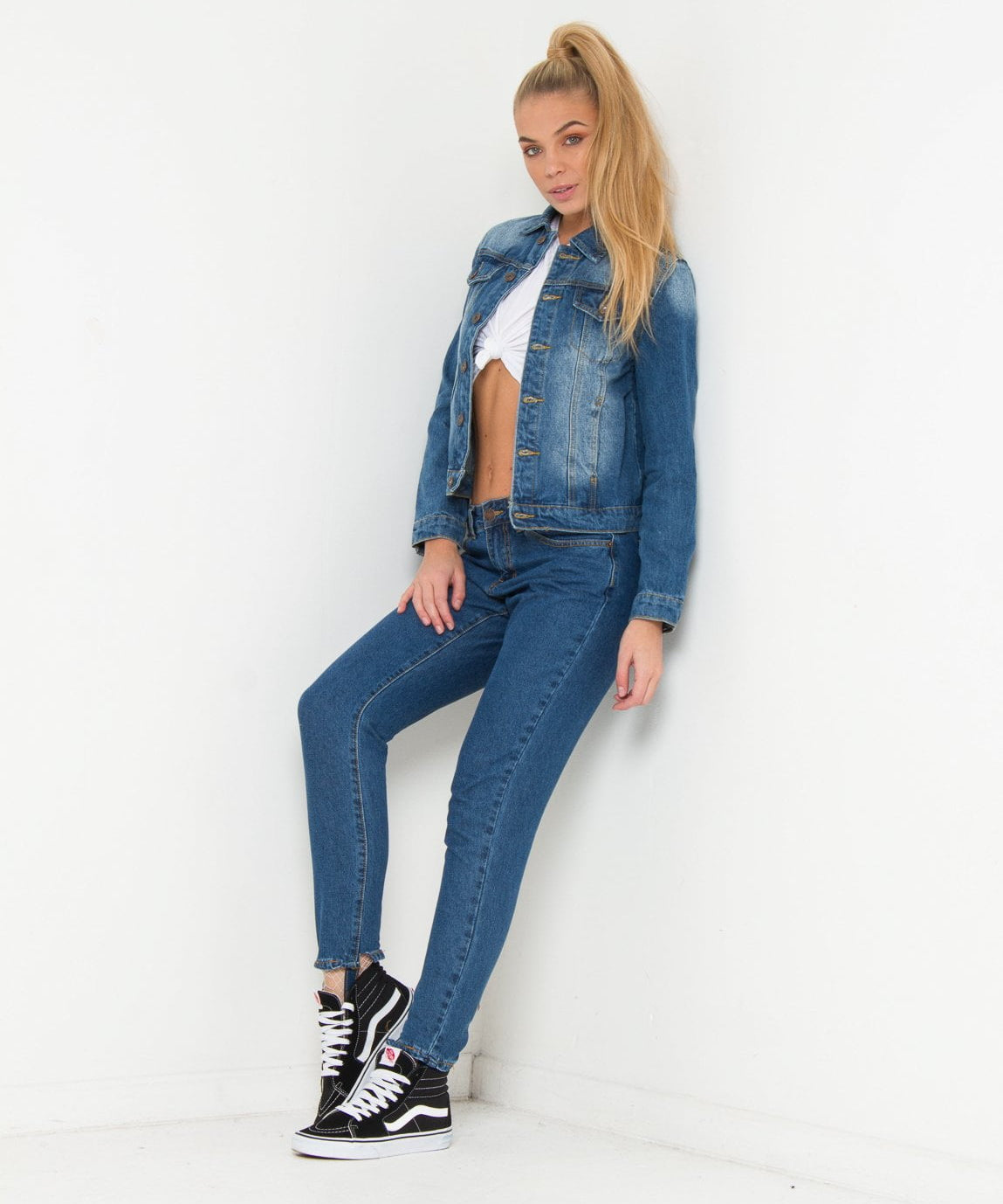 Delaware fitted denim jacket in indigo - Liquor N Poker LIQUOR N POKER