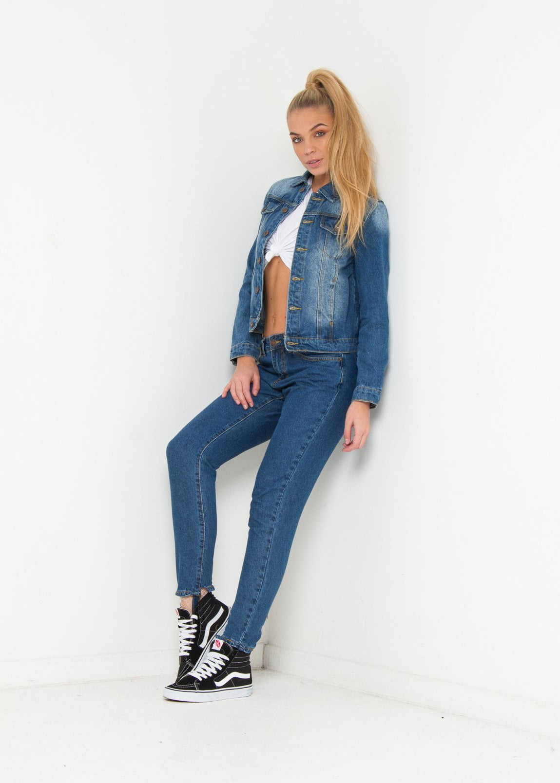 Delaware fitted denim jacket in indigo - Liquor N Poker LIQUOR N POKER