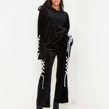 ALBANY CROPPED TROUSER WITH EYELET - Liquor N Poker LIQUOR N POKER