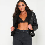 Texas Faux Leather borg lined Jacket - Liquor N Poker LIQUOR N POKER