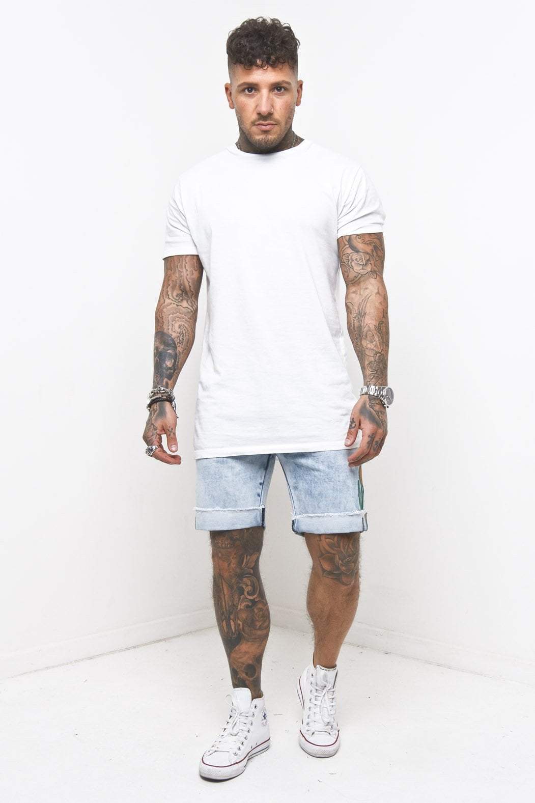 Miami Relaxed Denim Shorts In Vintage Stonewash - Liquor n Poker