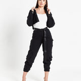 Milton Cropped Denim Jacket In Black Denim - Liquor n Poker