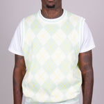 Mint Knitted Diamond Sweater Vest - Liquor n Poker