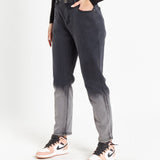 Mom Jeans In Comfort Stretch In Ombre Effect - Liquor n Poker