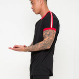 Muscle Fit T Shirt With Sports Stripe - Liquor n Poker