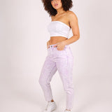 Outta Limits High Rise Mom Jean In Lilac Acid Wash - Liquor n Poker