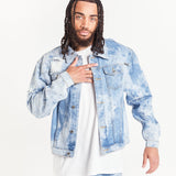 Oversized Cloud Wash Denim Jacket - Liquor n Poker