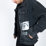 Oversized Denim Jacket With Blink Print - Liquor n Poker