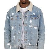 Oversized full Borg lined Denim Jacket with detail - Liquor n Poker
