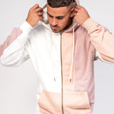 Oversized Varsity Spliced Zip Hoodie - Liquor n Poker