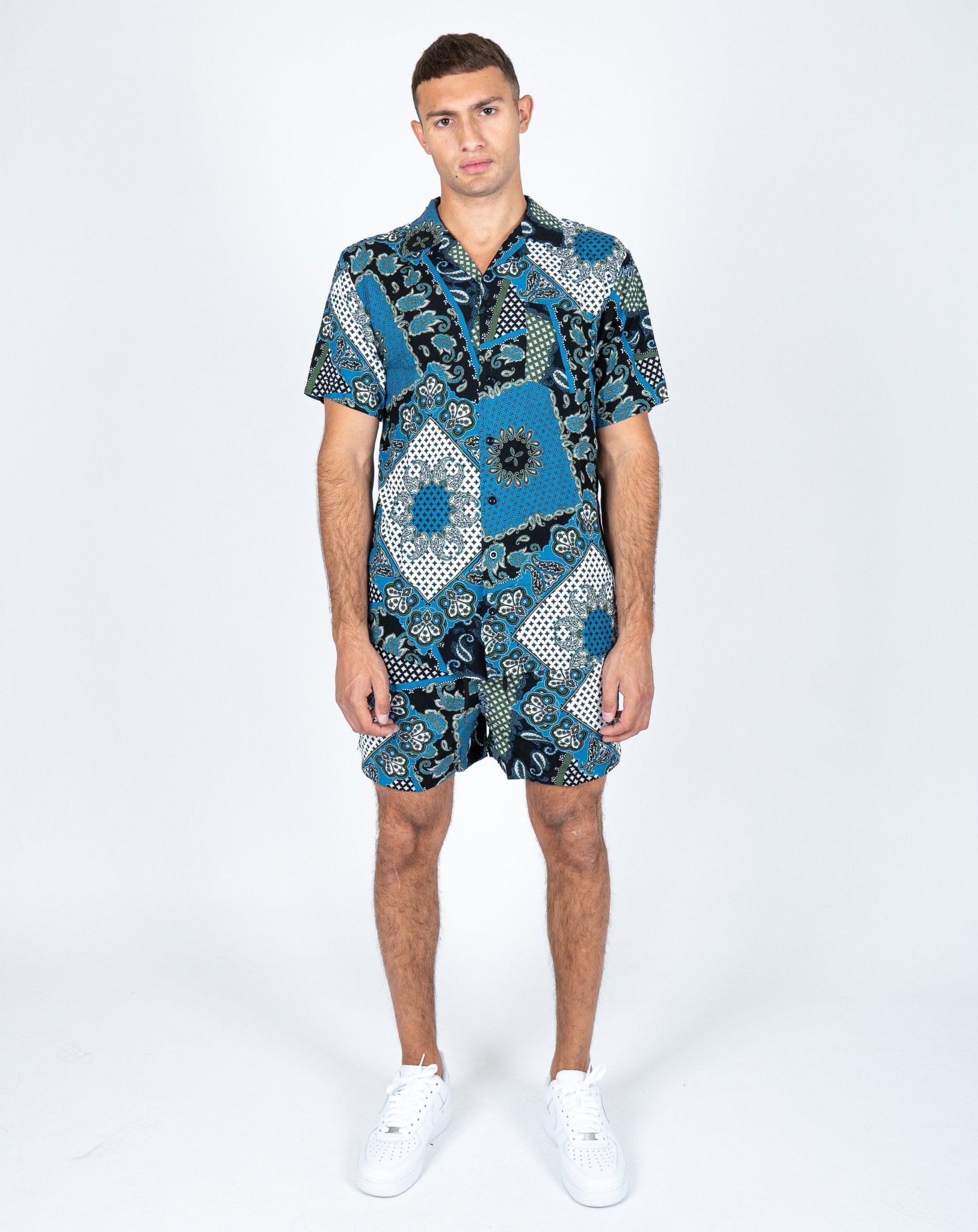 Paisley Bandana Print Short & Shirt Twinset - Liquor n Poker